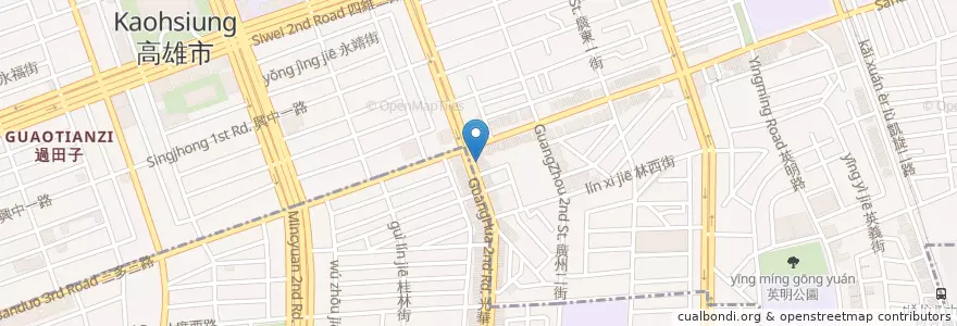 Mapa de ubicacion de 鍋兵鍋將 en Tayvan, Kaohsiung, 苓雅區.