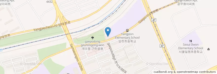 Mapa de ubicacion de 개포2동 주민센터 en Coreia Do Sul, Seul, 강남구, 개포동, 개포2동.