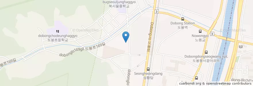 Mapa de ubicacion de 도봉1동 주민센터 en Corea Del Sud, Seul, 도봉구.