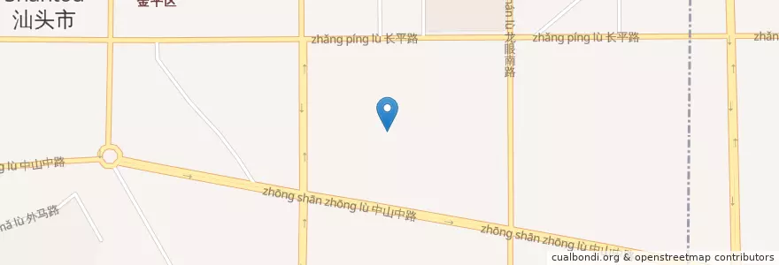 Mapa de ubicacion de 东方街道办事处 en 中国, 広東省, 汕頭市, 金平区, 东方街道.