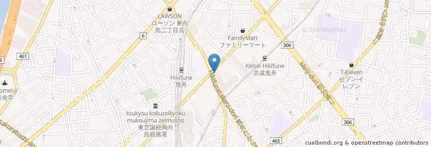Mapa de ubicacion de ロイヤルホスト en ژاپن, 東京都, 墨田区.