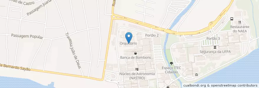 Mapa de ubicacion de Biblioteca do Instituto de Ciências Biológicas (ICB) en 巴西, 巴西北部, 帕拉, Região Geográfica Intermediária De Belém, Microrregião De Belém, 贝伦.