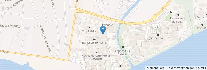 Mapa de ubicacion de Biblioteca doInstituto de Filosofia e Ciências Humanas (IFCH) en Brasile, Regione Nord, Pará, Região Geográfica Intermediária De Belém, Microrregião De Belém, Belém.