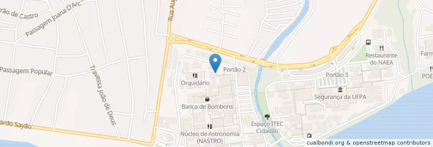 Mapa de ubicacion de Biblioteca do Instituto de Letras e Comunicação (ILC) en Brazil, Severní Region, Pará, Região Geográfica Intermediária De Belém, Microrregião De Belém, Belém.