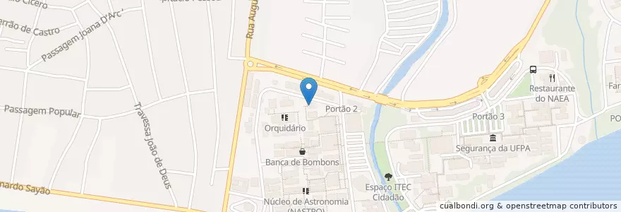 Mapa de ubicacion de Biblioteca do Núcleo de Teoria e Pesquisa do Comportamento (NTPC) en برزیل, منطقه شمال برزیل, پارا, Região Geográfica Intermediária De Belém, Microrregião De Belém, بلم.