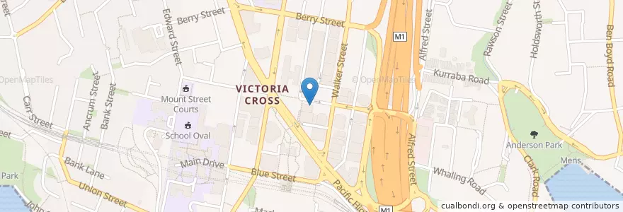 Mapa de ubicacion de Vienna Sandwiches en أستراليا, نيوساوث ويلز, North Sydney Council, Sydney.