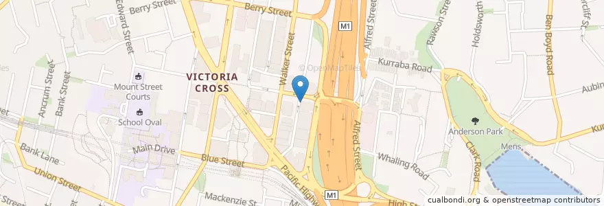 Mapa de ubicacion de Home Expresso en Avustralya, New South Wales, North Sydney Council, Sydney.