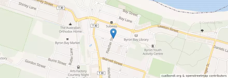 Mapa de ubicacion de Combi en Australië, Nieuw-Zuid-Wales, Byron Shire Council.