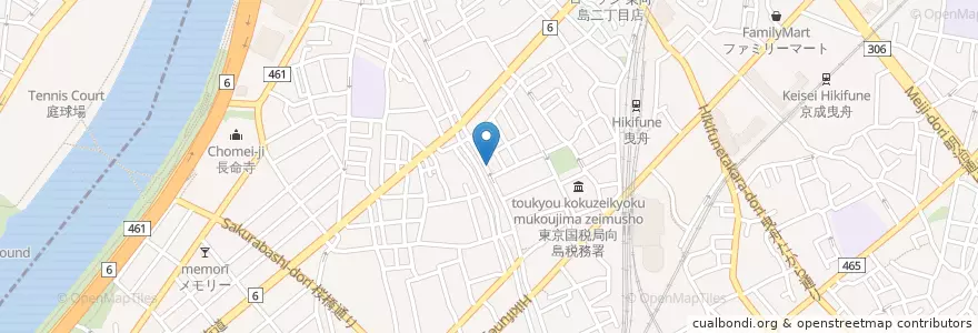 Mapa de ubicacion de まとい en 일본, 도쿄도, 墨田区.