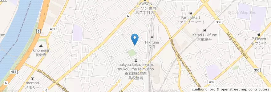 Mapa de ubicacion de 杉の子学園 en 日本, 东京都/東京都, 墨田区.