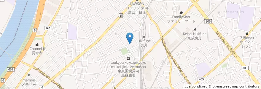 Mapa de ubicacion de サカイ食堂 en Jepun, 東京都, 墨田区.