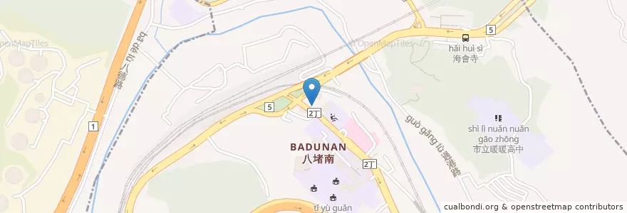 Mapa de ubicacion de 過港牛肉麵 en 타이완, 타이완성, 지룽 시, 놘놘 구.
