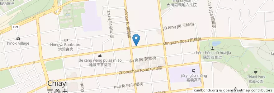 Mapa de ubicacion de 泰老饕 en Taiwan, Provincia Di Taiwan, Chiayi, Contea Di Chiayi, 東區.