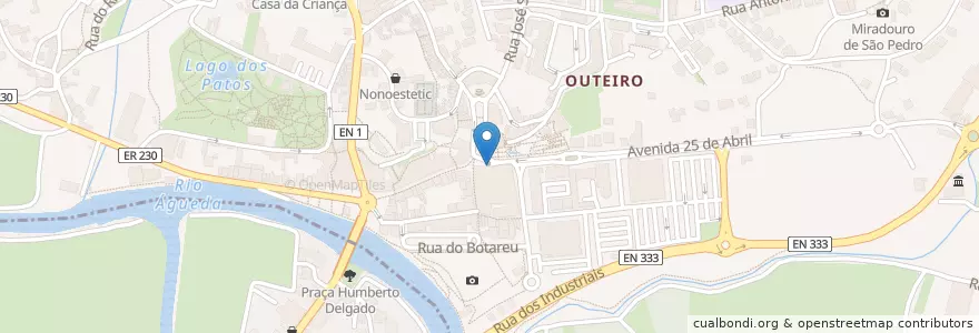 Mapa de ubicacion de Laboratório João Cura Soares en البرتغال, آويرو, الوسطى, فوغا السفلى, Águeda, Águeda E Borralha.