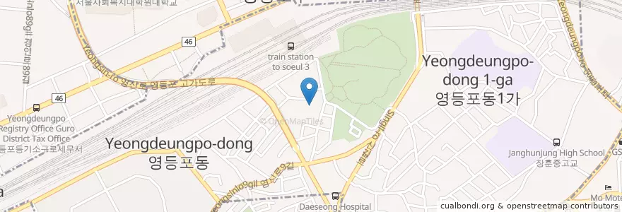 Mapa de ubicacion de 영등포본동주민센터 en 대한민국, 서울, 영등포구, 영등포본동.