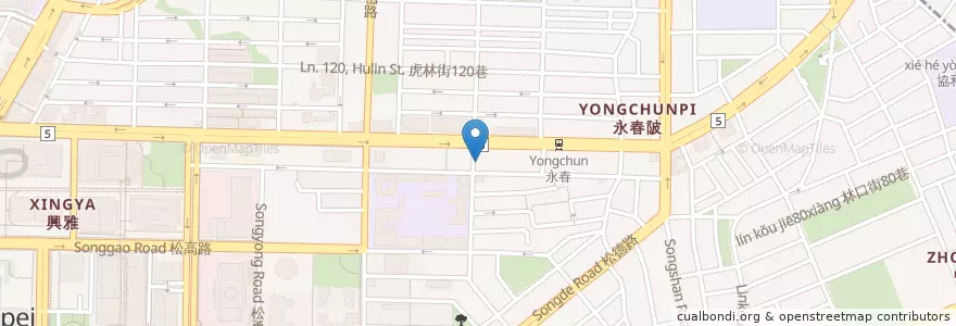 Mapa de ubicacion de 黑蔓芭 en Taiwan, 新北市, Taipé, 信義區.
