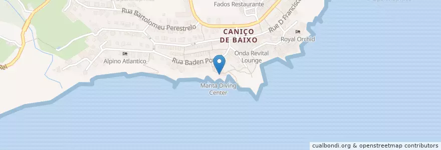 Mapa de ubicacion de Atlantis Restaurante en Portugal, Caniço.