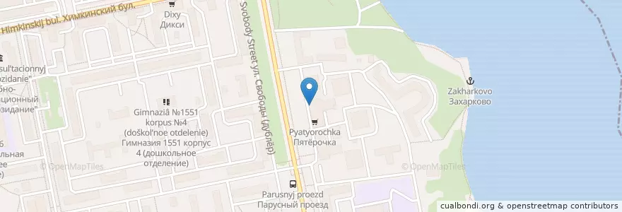 Mapa de ubicacion de Аргодент en Rússia, Distrito Federal Central, Москва, Северо-Западный Административный Округ.