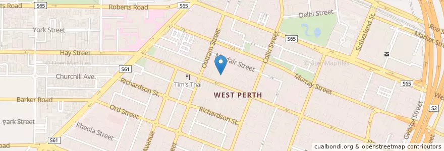 Mapa de ubicacion de Westcentre Food Hall en Австралия, Западная Австралия, City Of Perth.