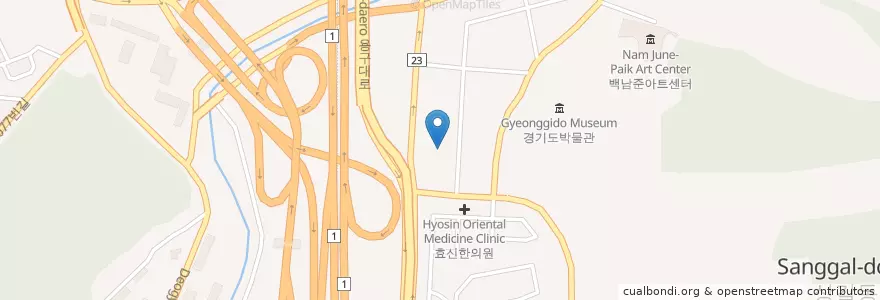 Mapa de ubicacion de 기라성 en Corée Du Sud, Gyeonggi, 용인시, 기흥구.
