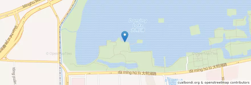 Mapa de ubicacion de 稼轩祠码头 en Chine, Shandong, 济南市, 天桥区, 历下区, 泉城路街道.