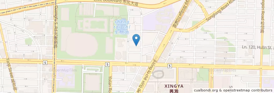 Mapa de ubicacion de Pizza Hood en 台湾, 新北市, 台北市, 信義区.