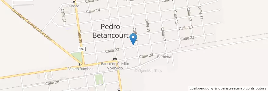Mapa de ubicacion de IGLESIA BAUTISTA en Cuba, Matanzas, Pedro Betancourt.