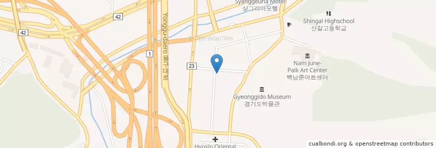 Mapa de ubicacion de 본가해물아구찜 en 韩国/南韓, 京畿道, 龙仁市, 器興區.