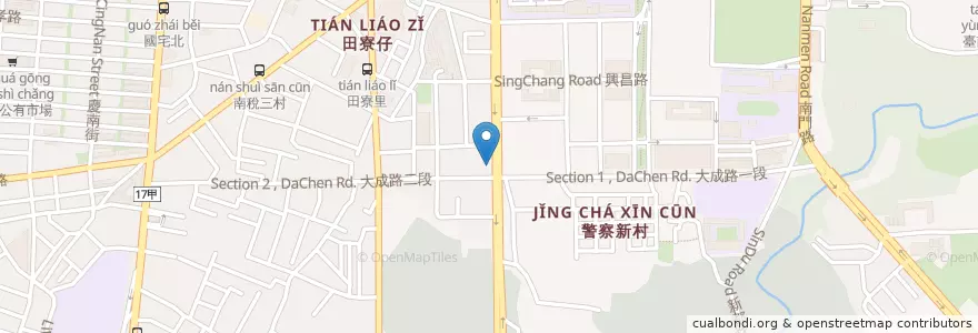 Mapa de ubicacion de 北京烤鴨 en Taïwan, Tainan, 南區.