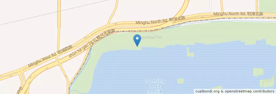 Mapa de ubicacion de 沧浪亭 en چین, شاندونگ, 济南市, 天桥区, 北坦街道, 泉城路街道.