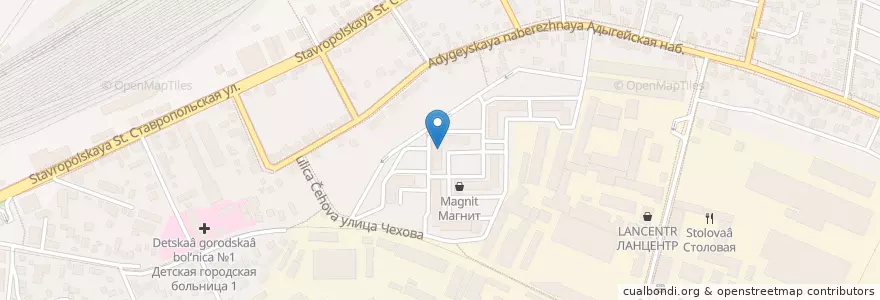 Mapa de ubicacion de З-А ДЕНТ en 俄罗斯/俄羅斯, 南部联邦管区, 克拉斯诺达尔边疆区, Городской Округ Краснодар.