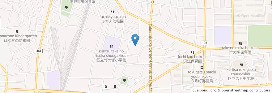Mapa de ubicacion de 常楽時 en 일본, 도쿄도, 足立区.