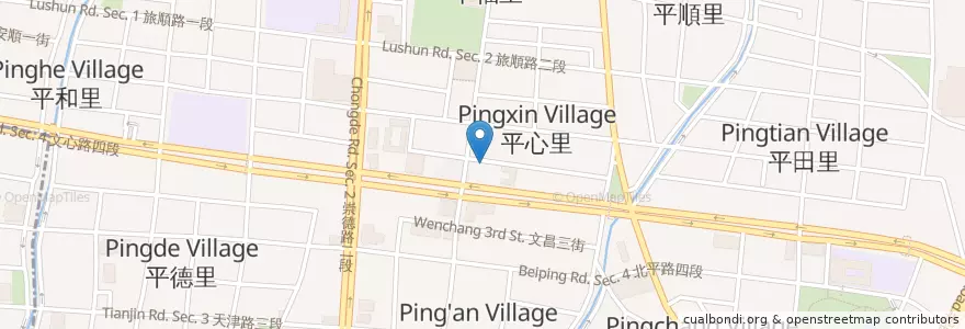 Mapa de ubicacion de 河南水餃 en Tayvan, Taichung, 北屯區.