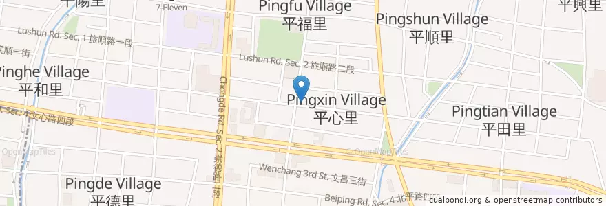 Mapa de ubicacion de 古厝滷味 en Taiwan, Taichung, 北屯區.