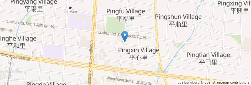 Mapa de ubicacion de 粘全潤餅 en تایوان, تایچونگ, 北屯區.