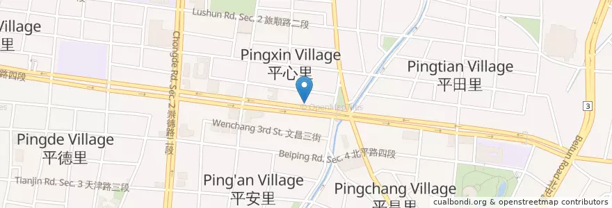 Mapa de ubicacion de 甘閣印度料理 en Taiwan, Taichung, Beitun District.