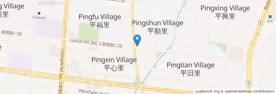 Mapa de ubicacion de 七味亭 en 臺灣, 臺中市, 北屯區.