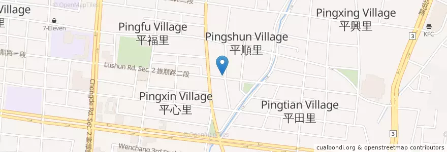 Mapa de ubicacion de 漢堡大師 en Taiwan, Taichung, Beitun District.