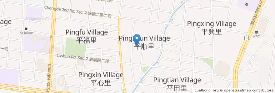 Mapa de ubicacion de 粋 日式拉麵 en Taiwan, Taichung, Beitun District.