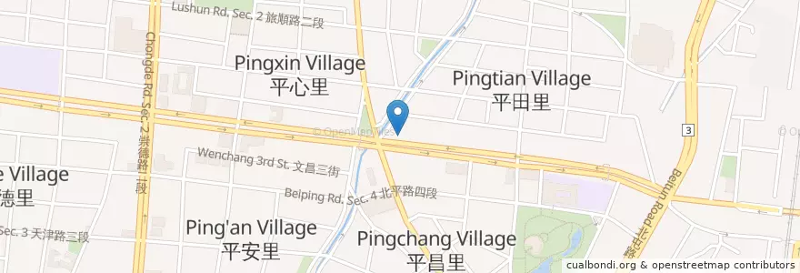 Mapa de ubicacion de 樹太老 en Tayvan, Taichung, 北屯區.