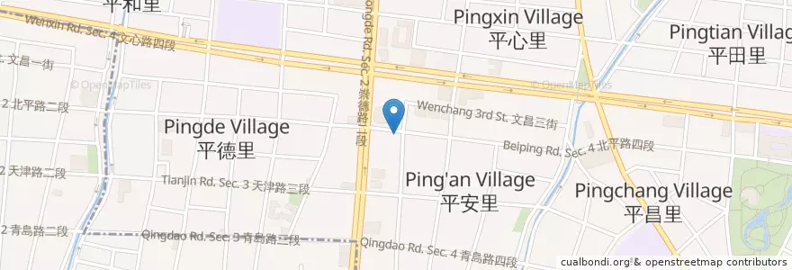 Mapa de ubicacion de Nice複合式休閒餐飲 en تایوان, تایچونگ, 北屯區.
