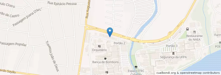 Mapa de ubicacion de Biblioteca do Instituto Amazônico de Agriculturas Familiares (INEAF) en Бразилия, Северный Регион, Пара, Região Geográfica Intermediária De Belém, Microrregião De Belém, Белен.