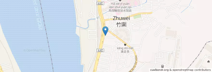 Mapa de ubicacion de 台G店 en Taiwan, Nuova Taipei, Distretto Di Tamsui.