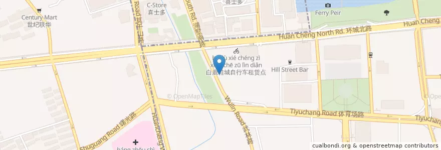 Mapa de ubicacion de 巴士驿151 en الصين, تشيجيانغ, هانغتشو, 下城区.