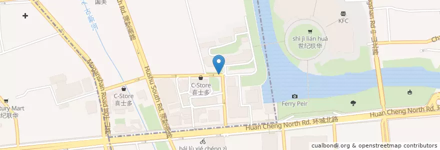 Mapa de ubicacion de 武林门北 en 中国, 浙江省, 杭州市, 下城区, 拱墅区, 米市巷街道.