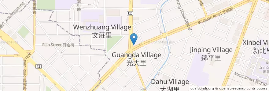 Mapa de ubicacion de 85度C en 타이완, 타이중 시, 베이구.