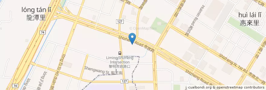 Mapa de ubicacion de 星巴克 en تایوان, تایچونگ, 西屯區.