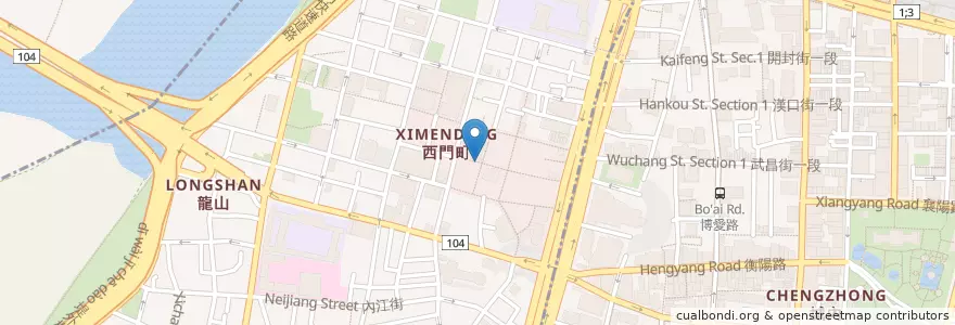 Mapa de ubicacion de Dream Color en Taïwan, Nouveau Taipei, Taipei, 萬華區.