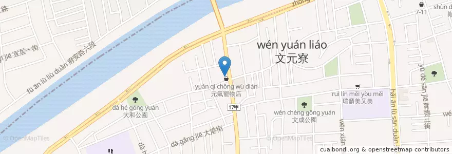 Mapa de ubicacion de 上鼎自助餐 en Taïwan, Tainan.