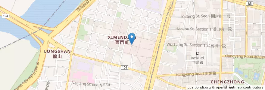Mapa de ubicacion de Cube de bœuf en 臺灣, 新北市, 臺北市, 萬華區.